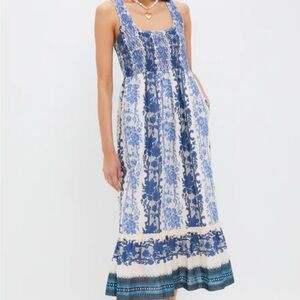 Tuckernuck Blue and White Midi Dress